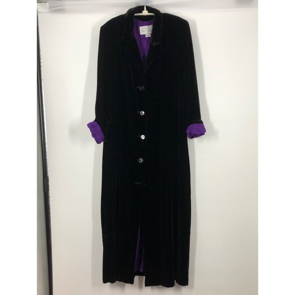 Simone Chin Chin Long Coat 100% Silk - Picture 1 of 5